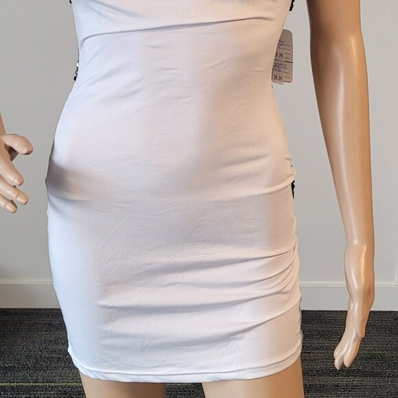 Sexy Women White Small Club Stretch Party Cocktail Dress N8894 - Picture 2 of 8